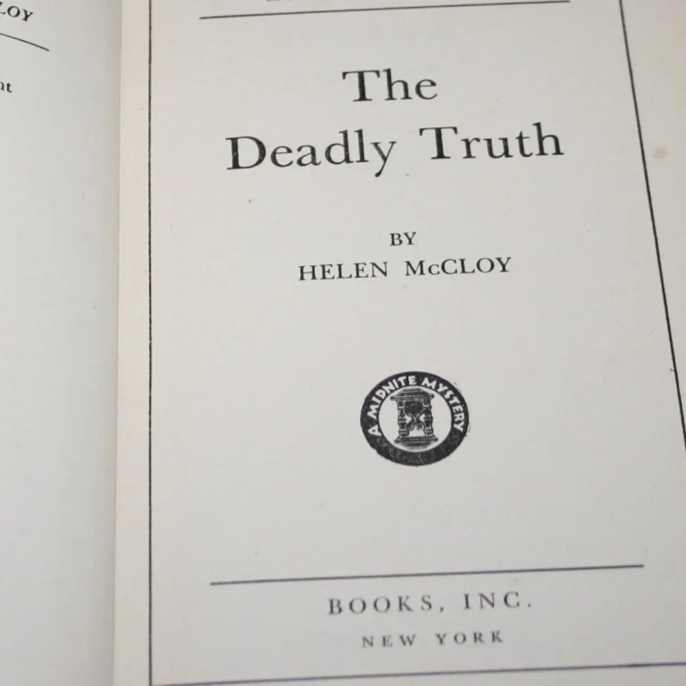 Vintage book 1944  Hardcover 1944 The Deadly Truth McCloy  (b.i.)